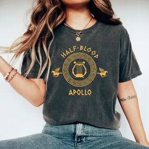 Half Blood Apollo Comfort Colors T-shirt, Mythology Lover Tee, Percy Jackson Olympus Gods Fan, Homer Bookish Gift For Friends