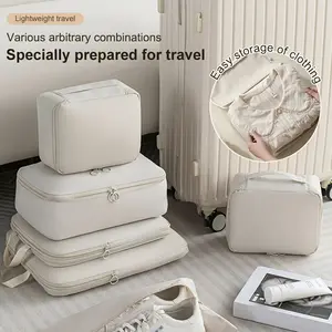 6 Pack Travel Compression Bags, Space-Saving Organizer Travel Accessories Lightweight Packing Cubes for Clothes & Luggage Essentials, Durable Storage Solution for Vacation Trips, Travel Kit, Travel Organizer Set