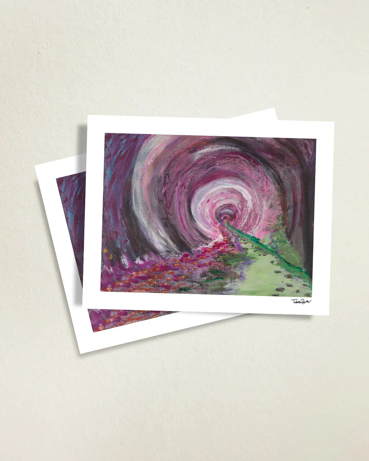 Tunnel of Fun - Limited Edition Fine Art Print - Colorful Abstract Artwork - Purple Decor for Home