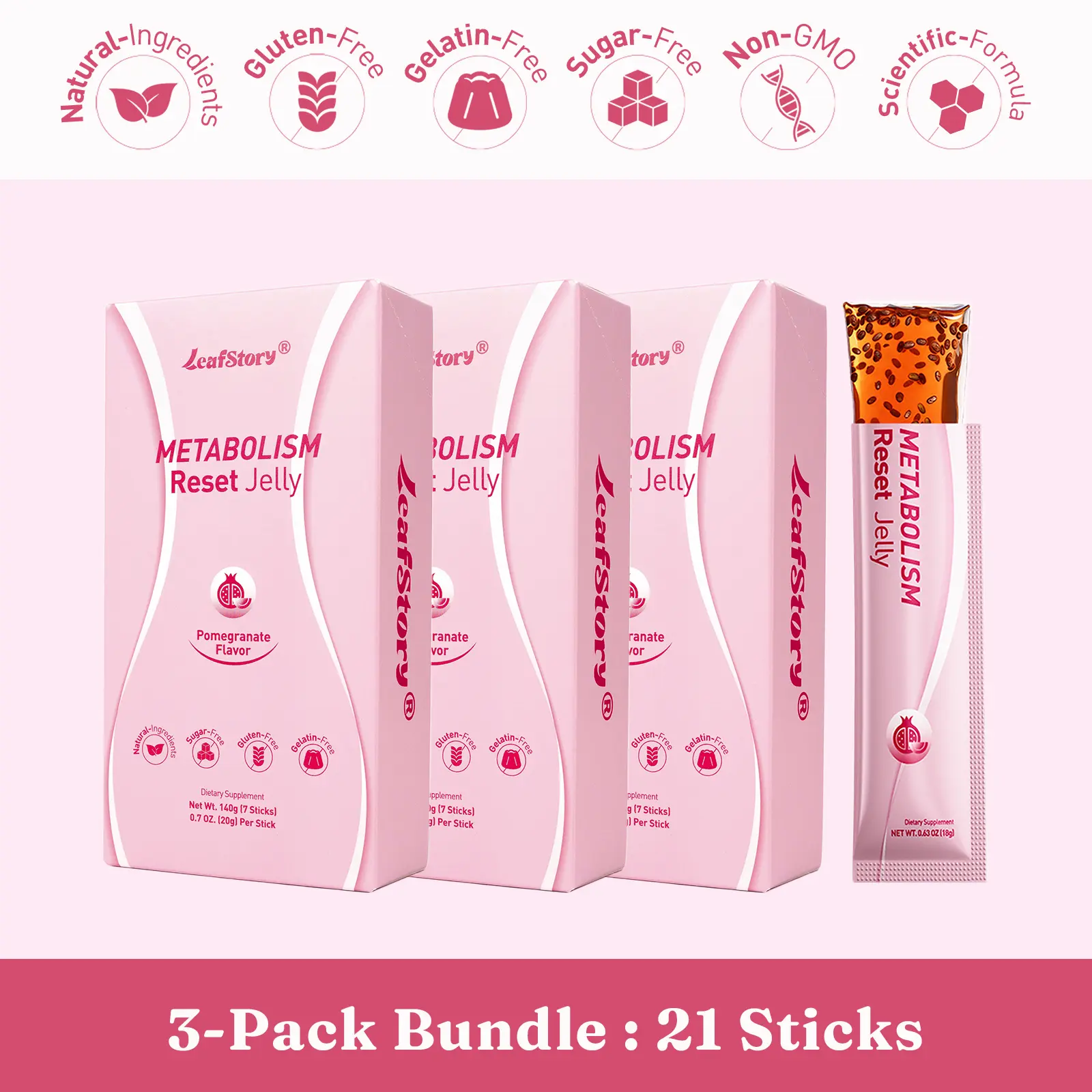 3 pack of Metabolism Reset Jelly (3*7 Sticks)