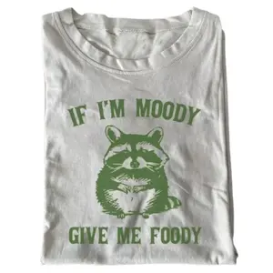 If I’m Moody Give Me Foody Raccoon Graphic Tee, Funny Animal Shirt, Moody Raccoon Graphic Tee, Vintage Graphic Shirt, Cute Raccoon Tee, Funny Gift for Animal Lovers, Gift for Men, Gift for Women