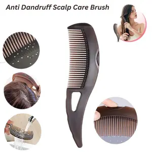 Dandruff remover comb with Self-Cleaning Hollow Teeth & Scalp Massager Handle – Anti Dandruff Scalp Care Brush