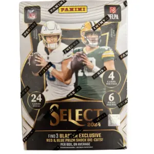 2024 Select Football Blaster - 24 Cards 6 Packs per Box, Exclusive Red & Blue Prism Die-Cuts