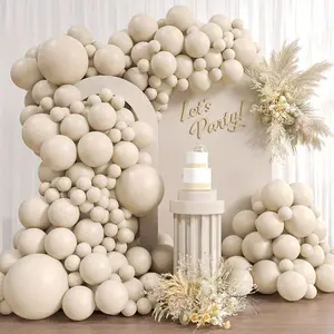 Vintage Sand-Colored Balloon Arch Kit, Retro Sand Balloon Set, Suitable for Wedding Decorations, Birthday Parties, 2026 Events, And Gende