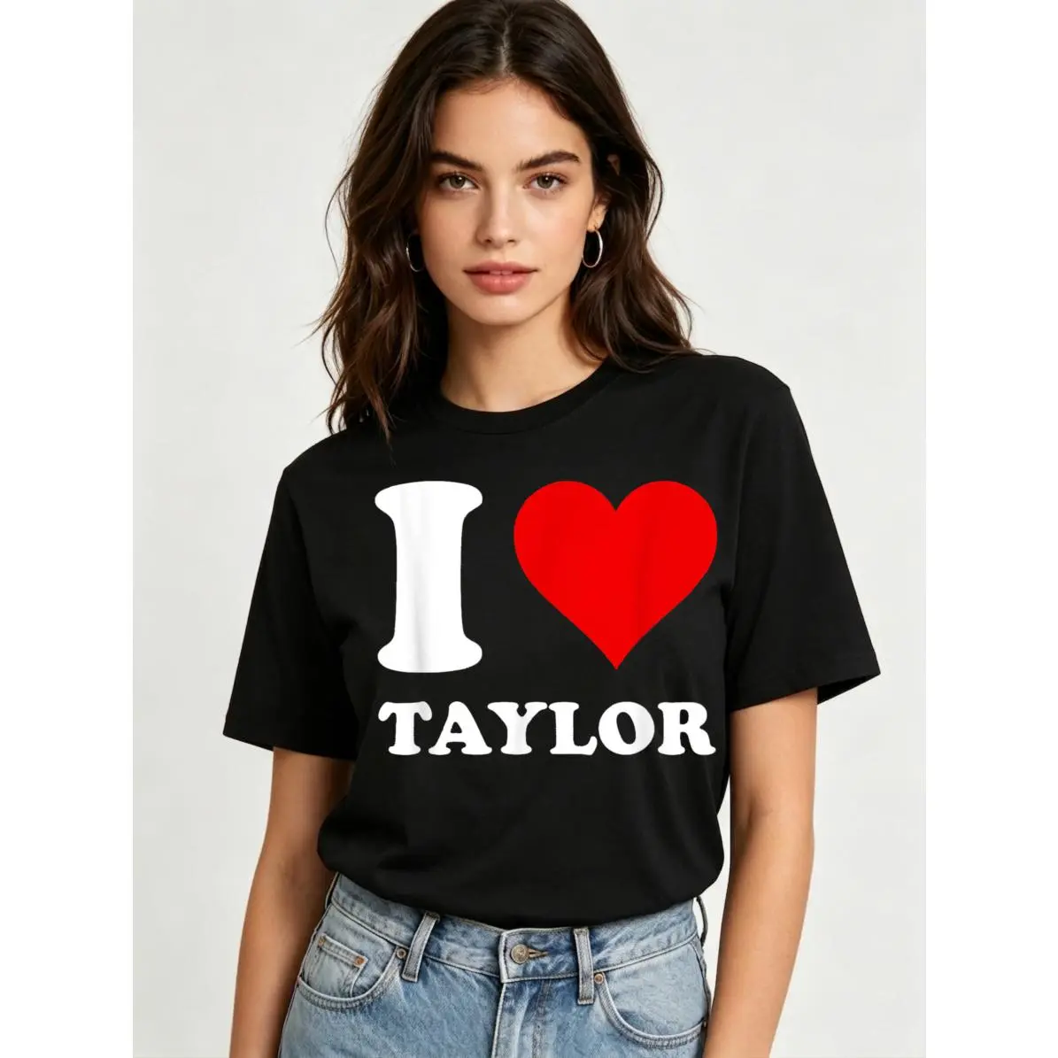Women Men T-sirt I Love Taylor Tee Cotton Clothing Streetwear