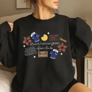 Steve Harrington Fan Club Sweatshirt, Welcome To Hawkins Indiana Hoodie, Vintage Upside Down Hawkins Shirt, Steve Babysitters Long Shirt , Unisex Sweater Pullover Tee