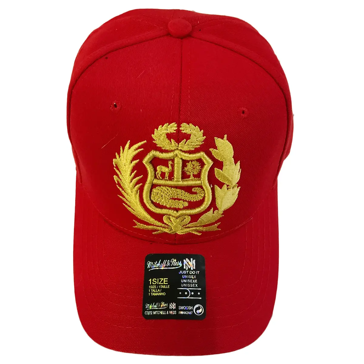 New Peru Embroidery Coat Of Arms Shield Men's Adjustable Strapback Baseball Hat