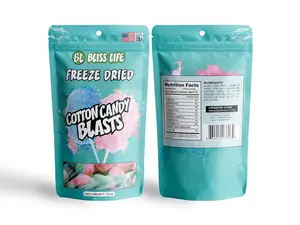 Bliss Life Cotton Candy Freeze Dried Sugar Candy from TikTok, ASMR Crunchy Candy, Spicy Sweet and Sour Kids Snacks, Unique Novelty Snack for Kids 1.5oz