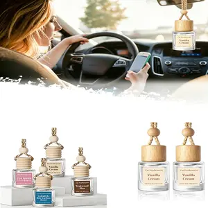 DIBMS Car Air Freshener Diffuser, 2-Pack, Hanging Diffuser - Vanilla Cream Scented Essential Oil Car Air Freshener Diffuser, with a long-lasting fragrance