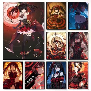Iconic Anime Waifu Tokisaki Kurumi Art Print Date A Live Fan Collection Wall Art Decor Poster Fade-resistant Self-adhesive posters that Perfect for gifts and creating walls in bedrooms Living rooms Bars Coffee houses and Restaurants HD printing