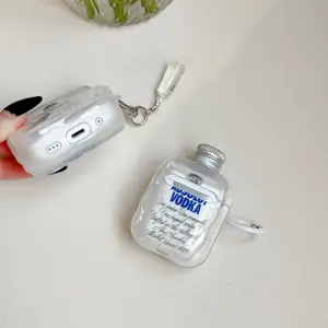 Simulation Spirits Vodka Silicone Protection Bluetooth Headset Cases for Apple Airpods 4 2 Pro 3 2025 Earphone Cover Case Funda