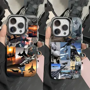 Plane Phone Case For iPhone17, 16,15,14,13,12,11,Pro,Max,Plus,Mini,XS,SE Anti Fall Black Matte Hard Bumper