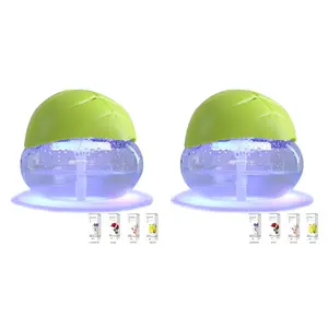 2Pack Air Purifier with 4 Essential Oils, Water Filter Air Washer For Home and Office, Essential Oil Aroma Diffuser With LED Lights, Air Purifier for Pets & Smokers