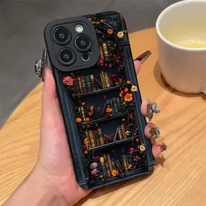 Phone Case with a Bookshelf Design, Featuring Anti-Drop Protection And a Fully Shockproof Cover for Iphone 12.