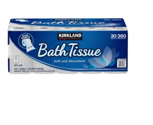 Kirkland Signature Bath Tissue, 2-Ply, 380 Sheets, 30 Rolls Office, Home Use