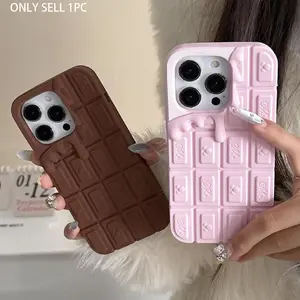 Creative Cartoon 3D Rilakkuma Pattern Phone Case, Cute Soft Silicone Protective Phone Case, Phone Accessories for iPhone 16 Pro Max 15 14 Plus 13 12 Pro Max, Cover, Casing, Protector, Protection, Cellphone, Smartphone