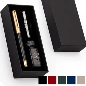 Metal Fountain Pen Set, 1 Count Fountain Pen with Ink & Gift Box, Smooth Writing Pen Set, Gift for Men & Women, Office Fountain Pen, Specialty Pen