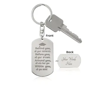 Engraved Dog Tag Key Chain
