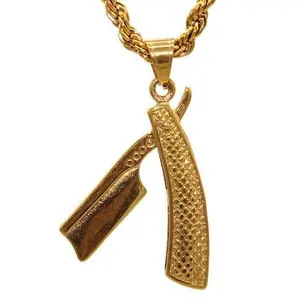 Straight Razor Necklace (24K Gold Filled)
