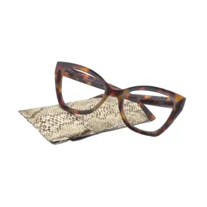 Rhodes (Line Bifocal) (Premium) Reading Glasses, High-End Readers +1.25 to +3 Magnifying, Fashion Round (Tortoise Brown) NY Fifth Avenue Clear Crystal