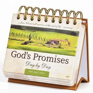 Motivational Calendar - Daily Bible Quote Calendar, 5.3" x 4.85", Undated Flip Calendar for Desk, Bible Verse Calendar, Perpetual Desk Calendar, Christian Desk Decor with Retro Thick Paper, Hardbound