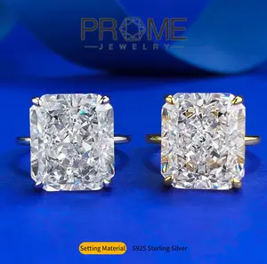 (SR128)S925 Sterling Silver 10CT Rock Candy Ice Flower Cut Rings Elegant & Minimalist, A Sophisticated Gift for Women