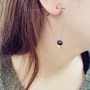 Triangle Clay Beads Earrings for Women - Handmade Jewelry