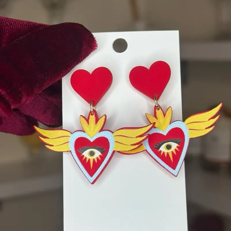 Eye heart earrings Eye heart earrings