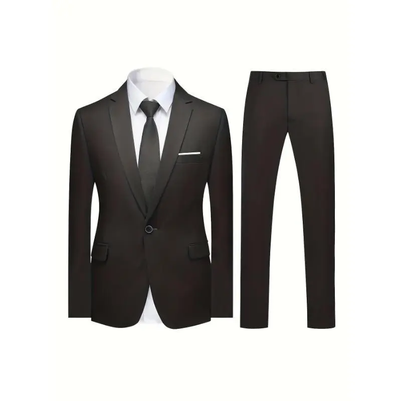 Black suit+vest+pants