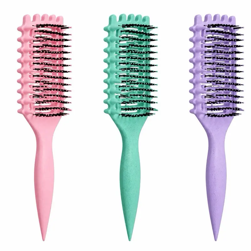 2026 Curly Hair Brush - Anti-Frizz Curl-Enhancing Detangler for Wavy/Coily Hair, Quick-Drying, Cream/Gel Friendly, Gentle Care, Wet-Dry Use, Mother's Day Gift for Adults Pink