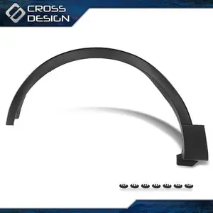 CROSSDESIGN Fit For 16-19 Ford Explorer Front Fender Flares Wheel Trim Moulding Driver Side