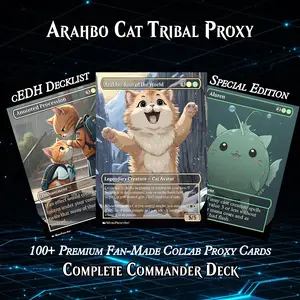 ‍ ARAHBO CAT TRIBAL ANIME MTG PROXY COMMANDER DECK – PREMIUM COLLECTOR SET