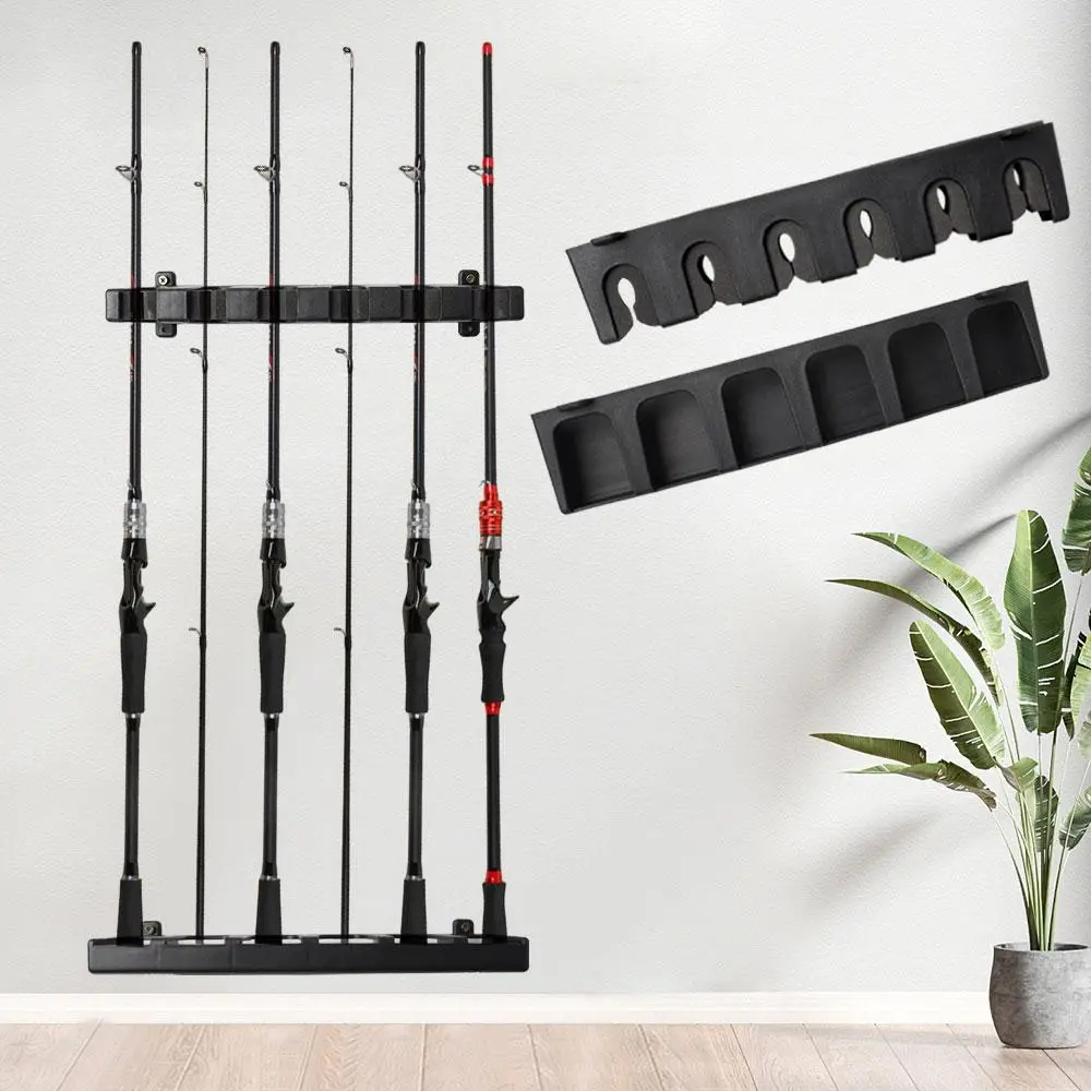 2pcs/set Fishing Rod Display Stand, Wall Mounted Fixed Shelf, Fishing Gear Collection Storage Rack, Flyfishing, Fishing Equipment Fishing Stuff, Fishi