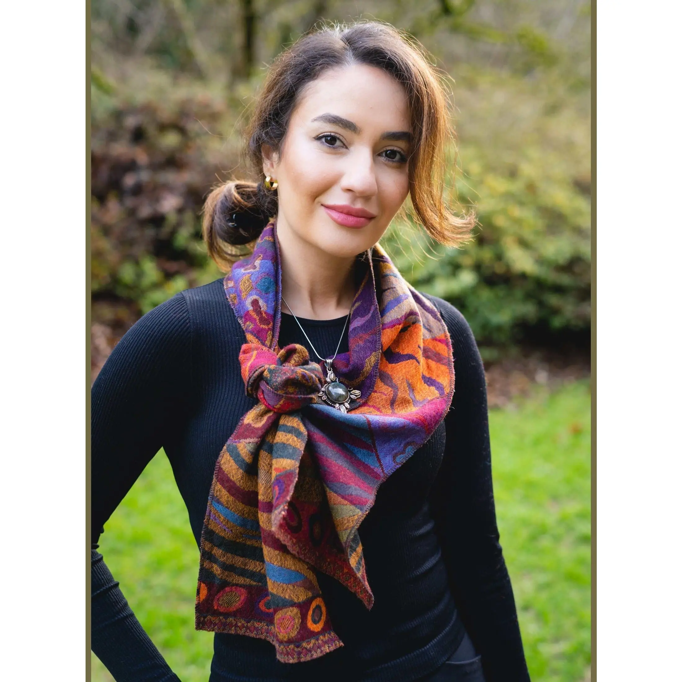 Basic Reversible Boiled Merino Wool Scarf, Plum Color, Jewel Tones, Hand Wash, Clothes, 8.5 Inches, Boiling Process, Pure Wool, Rectangular, Unisex, 60 Inches X 8.5 Inches