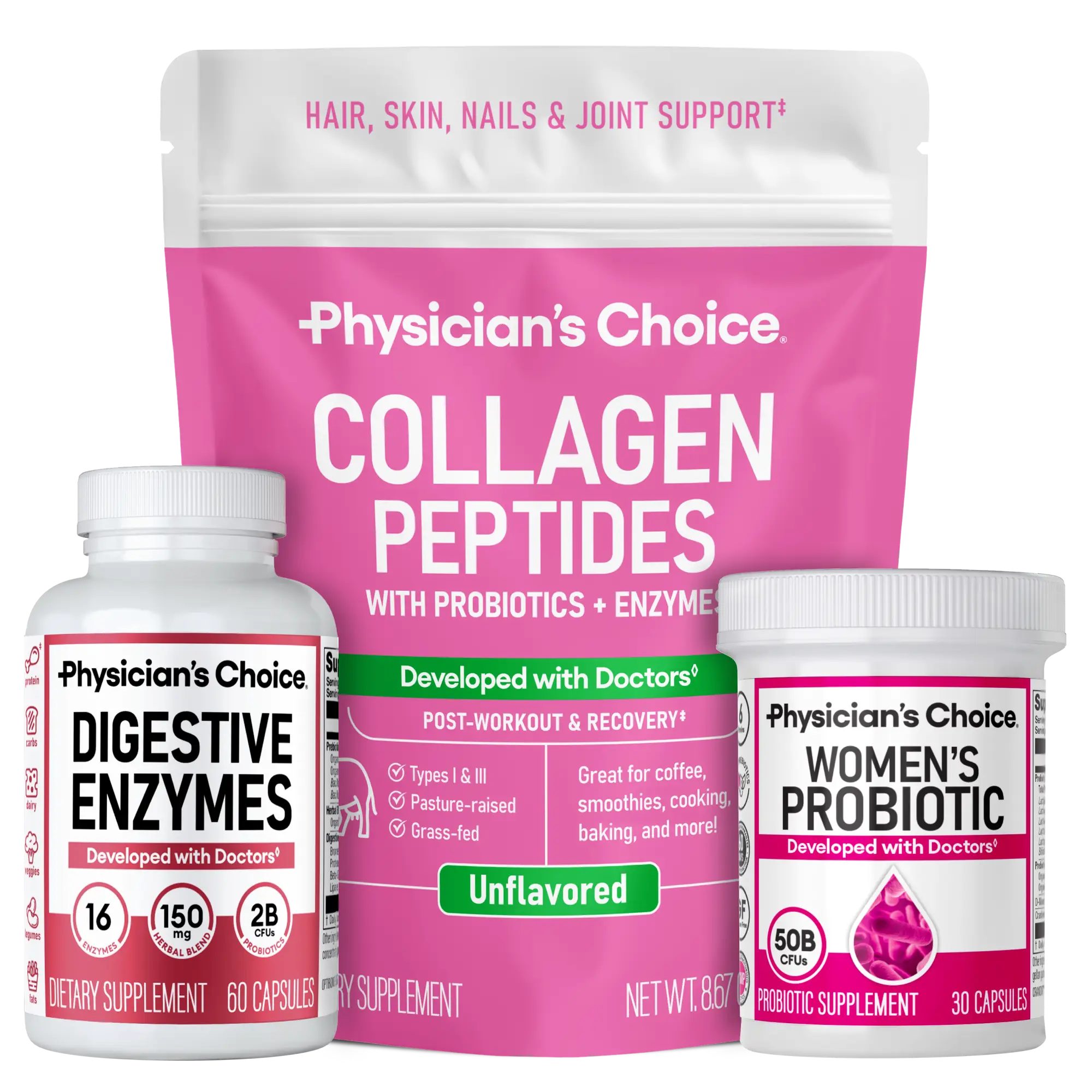 Ultimate Women's Health Bundle: Daily Digestive, Bloating, Urinary Tract & Beaut...