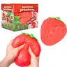 Strawberry - ExtraLarge 5" Squishy Stress Ball for Adults & Kids3+ - Fruity Fidget Toy for Stress Relief &Sensory Play - Safe & Durable Non-ToxicMaterial