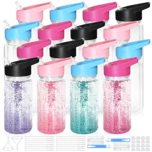 HILAKE 16pcs 10oz plastic water cups multicolored with lids reusable transparent drinking cups suitable for family gatherings and office hydration—essential quality water cups for birthday parties; also an ideal gift choice for Mother’s Day and graduation
