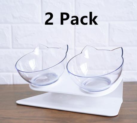 Cat Double Bowl Cat Food Bowl Protects Cervical Vertebra