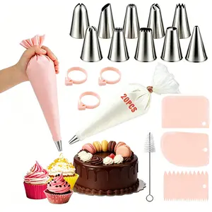 Cake Decorating Kit Ready-to-Gift Baking Tool Bundle, Full Piping Tip & Bag Kit, Perfect Birthday & Holiday Present for Hobby Pastry Makers