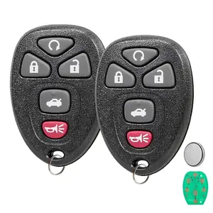 2 Replacement for Buick Lacrosse Allure Pontiac G5 G6 Chevrolet Cobalt Malibu Keyless Entry Remote Key Fob 315MHz KOBGT04A 5 Button