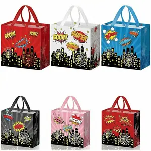 Glicraft 42 Pcs Spider Party Favor Bags, Party Favors Assortment, Reusable Non-Woven Bulk with Handles, Perfect for Spooky Halloween & Birthdays, Size 7.87x7.87x3.54 Inches