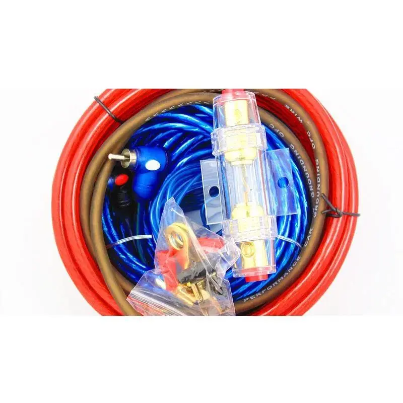 Holder Wiring Amplifier Installation Kit 1500W 60 AMP Fuse 8GA Power Cable Car Audio Wire Speaker Copper Clad Aluminum Subwoofer