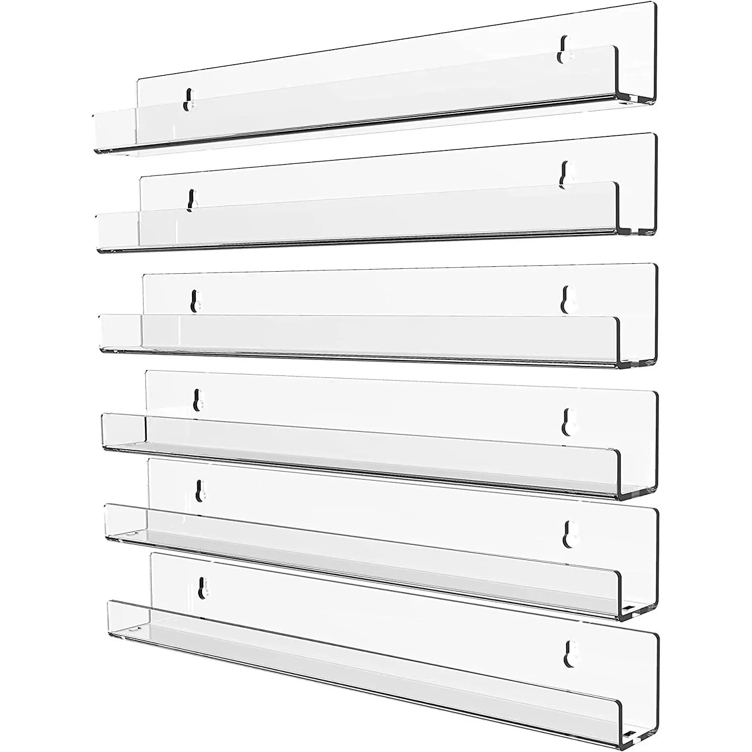 Invisible Clear Floating Bookshelf - 15" Hanging Wall Mounted Display