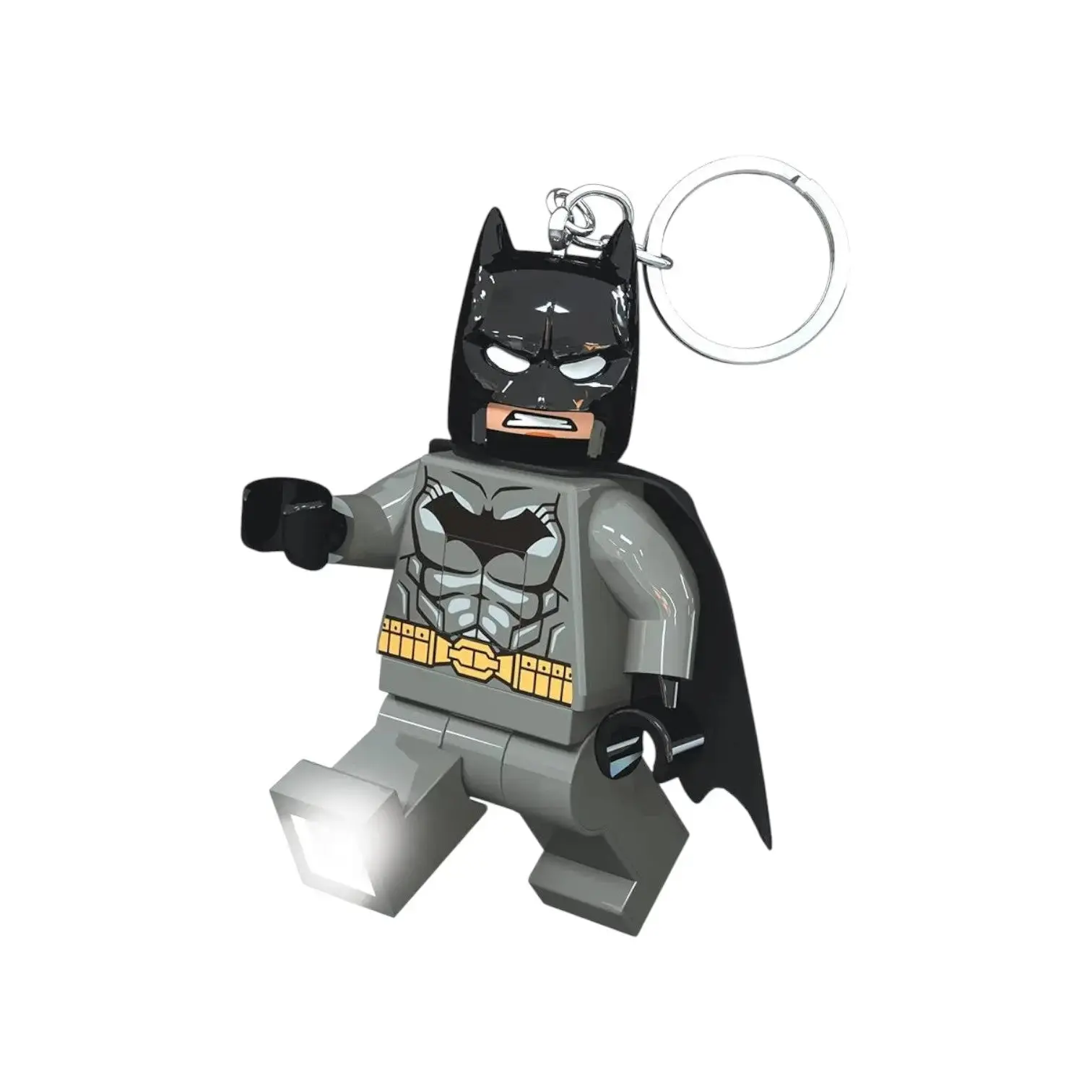 LEGO DC Super Heroes Large 3 Inch Tall Figure Keychain Light - Batman KE92H with LED Lights in Feet & On/Off Switch Officially Licensed Gift for Fans