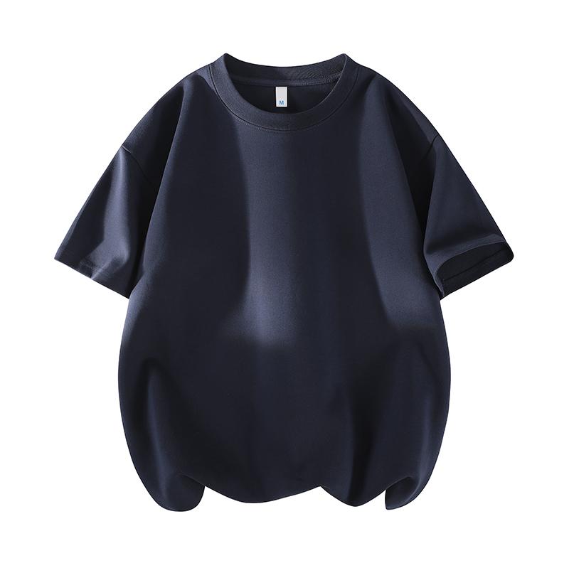 Men's 3PCS 100% cotton Crew Neck T-Shirts Set - Soft Loose Fit Navy Gray Black Tees for Casual Daily Wear