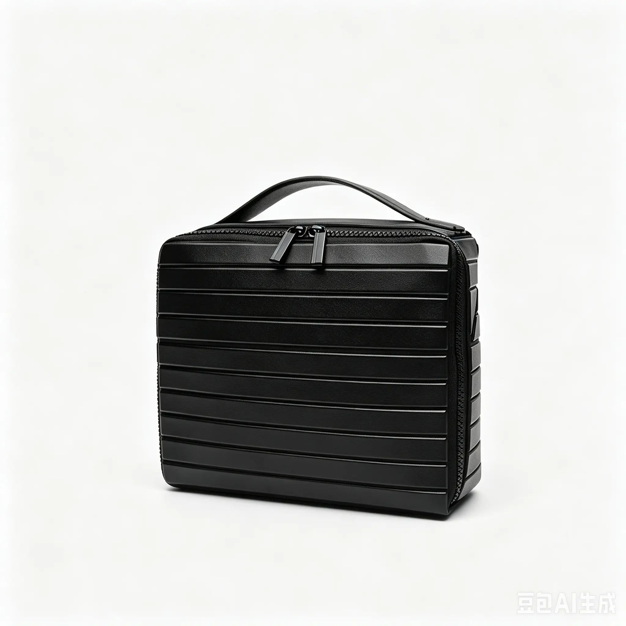 Women's Casual Chic Striped Makeup Bag - Multi-Compartment Portable Vanity, 8.47in x 7.09in x 3.35in Water-Resistant Handheld Organizer for Makeup Organization, 5 Trendy Colors to Match Your Vibe