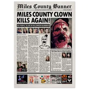 Terrifier 2 Newspaper Poster print