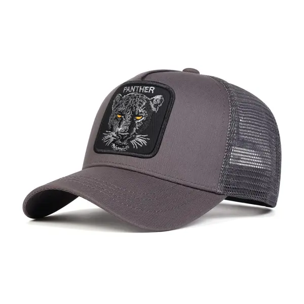 Panther Embroidered Baseball Cap, Casual Outdoor Sports Hat for Men & Women, Adjustable Sun Protection Cap for Daily Summer Beach Vacation Wear, Adjustable Snapback Cap, Animal Hats