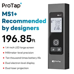 【FatherDayGIft】ProTap  3-in-1 Laser Measure - 196.85ft Range,Rechargeable Battery with electronic level , 2-Second Reading, Ideal for Renovation& DIY, Compact Portable