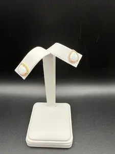 14K Gold Opal Earrings - Elegant & Stylish for Casual & Formal Occasions - Luxurious Look with Sparkling Opal Stones